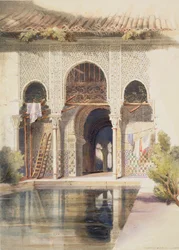 Der Myrtenhof, Alhambra, Mitte des 19. Jahrhunderts